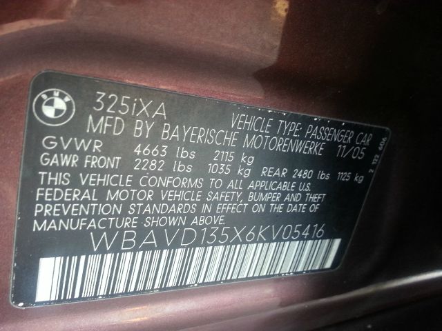 2006 BMW 3 series 2WD 4dr Heat