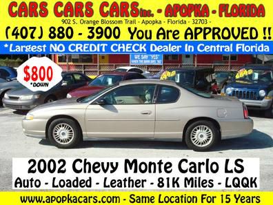 2002 Chevrolet Monte Carlo Touring W/nav.sys