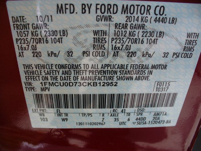 2012 Ford Escape 31 FOOT