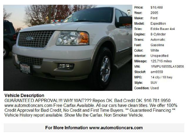 2005 Ford Expedition 4WD 5dr EX