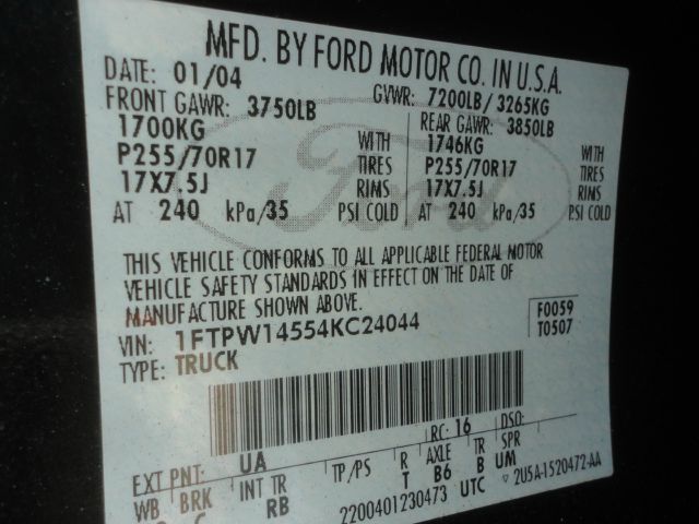 2004 Ford F150 Unknown