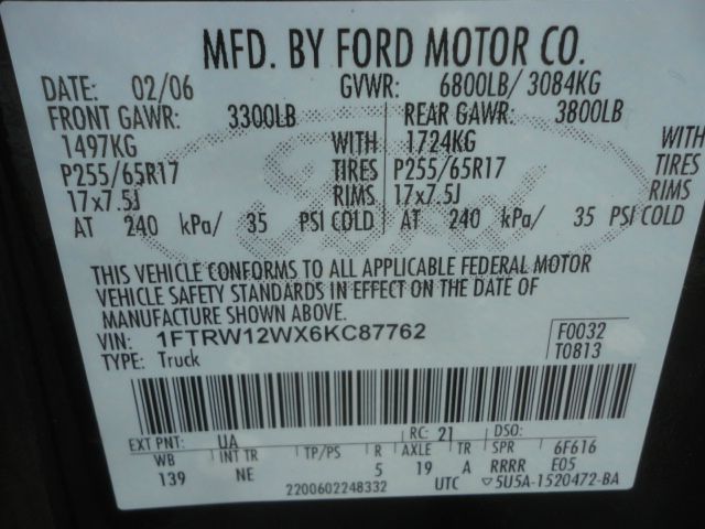 2006 Ford F150 Unknown