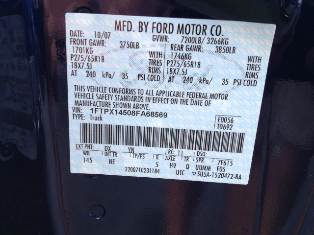 2008 Ford F150 XL 2WD Reg Cab