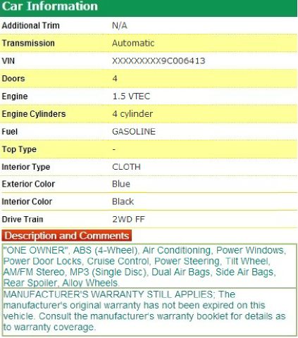 2009 Honda Fit 9-3 4Dr