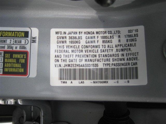 2010 Honda Insight 4.0L 4WD