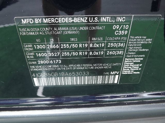 2011 Mercedes-Benz M-Class SES 5dr