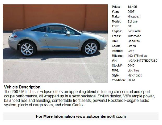 2007 Mitsubishi Eclipse Passion