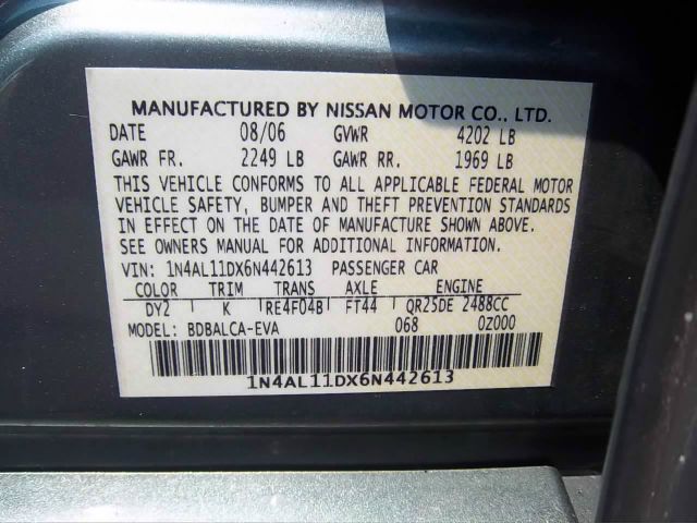 2006 Nissan Altima Pickupslt Quad Cab SWB 4WD 4x4 Truck