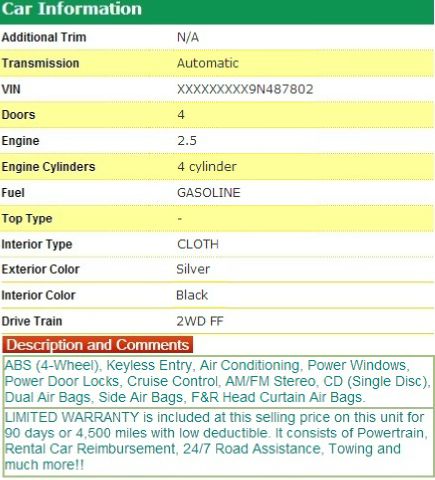 2009 Nissan Altima Pickupslt Quad Cab SWB 4WD 4x4 Truck