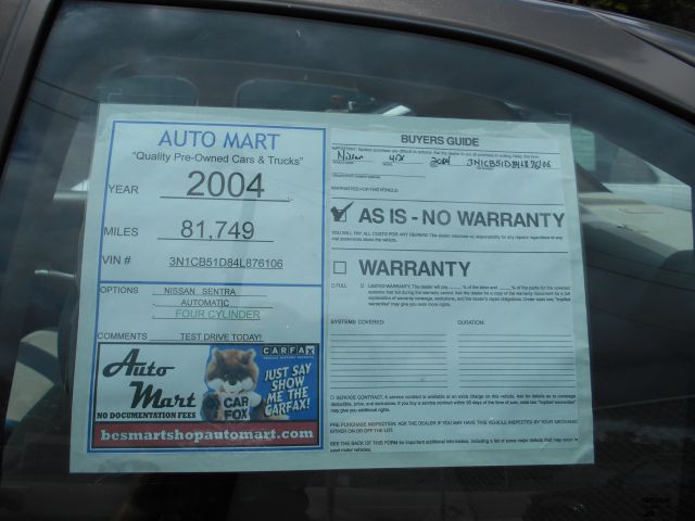 2004 Nissan Sentra W/T REG CAB