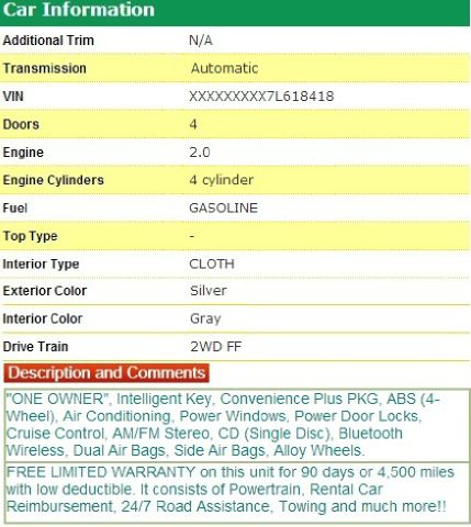 2007 Nissan Sentra SLT Heavy DUTY