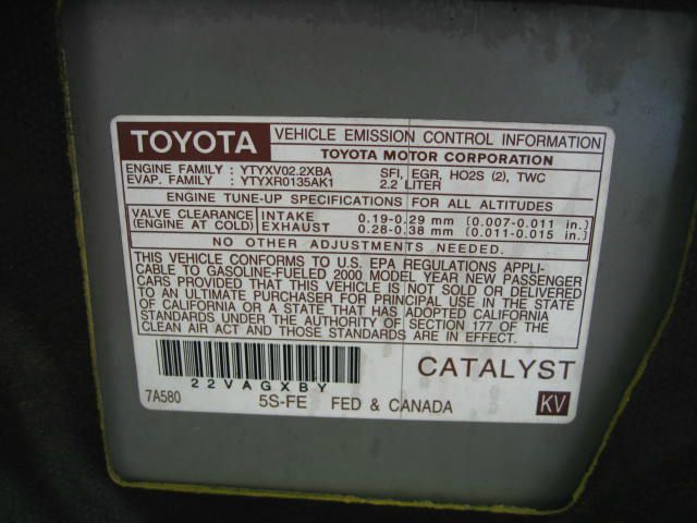 2000 Toyota Camry X