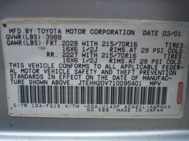 2001 Toyota RAV4 Ram 3500 Diesel 2-WD